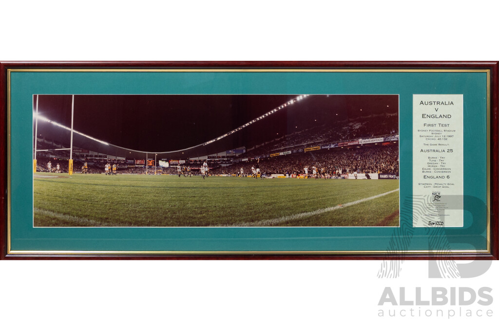 Framed Photo -  Australia v England First Test  Sydney Football Stadium 1997
