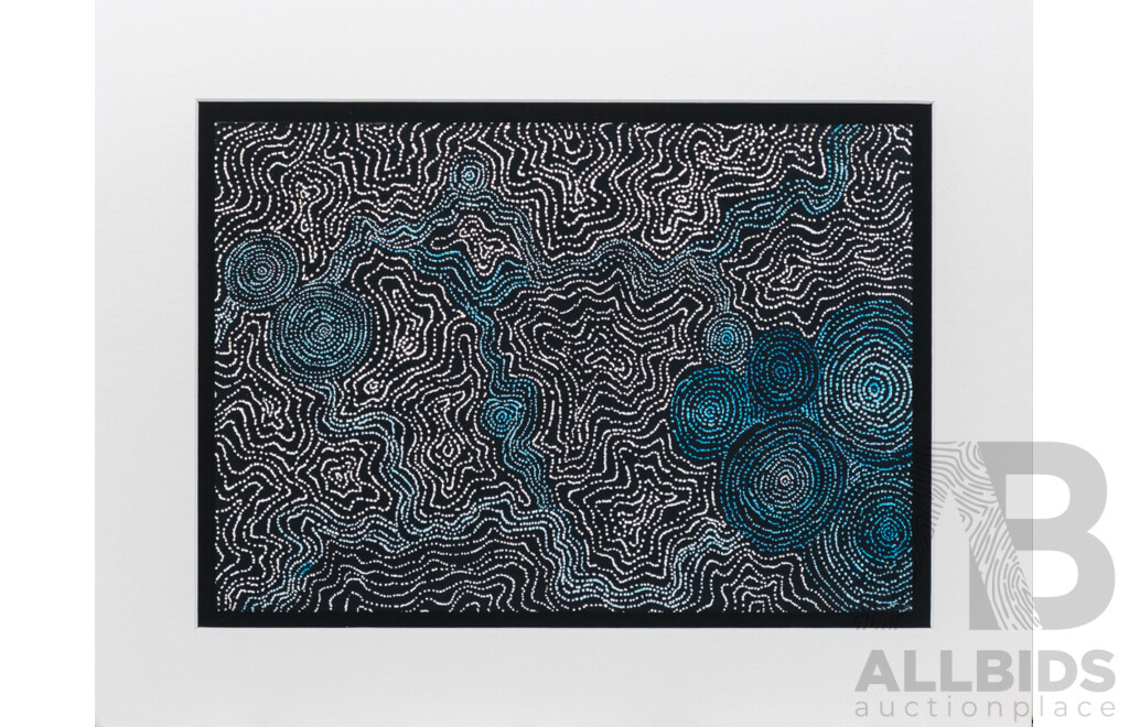 Artwork - Waterhole (Blue) By Sarrita King
