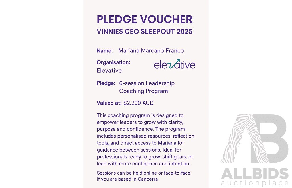 Elevate 6-Session Leadership Coaching Voucher