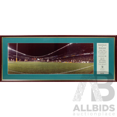 Framed Photo -  Australia v England First Test  Sydney Football Stadium 1997