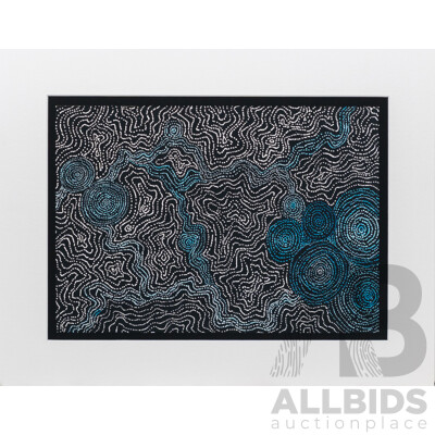 Artwork - Waterhole (Blue) By Sarrita King