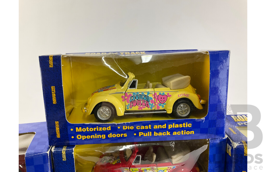 Thirteen Boxed Diecast Maisto Road  & Track Power Racer Vehicles Including Ford Mustang, BMW, Lamborghini, Volkswagen