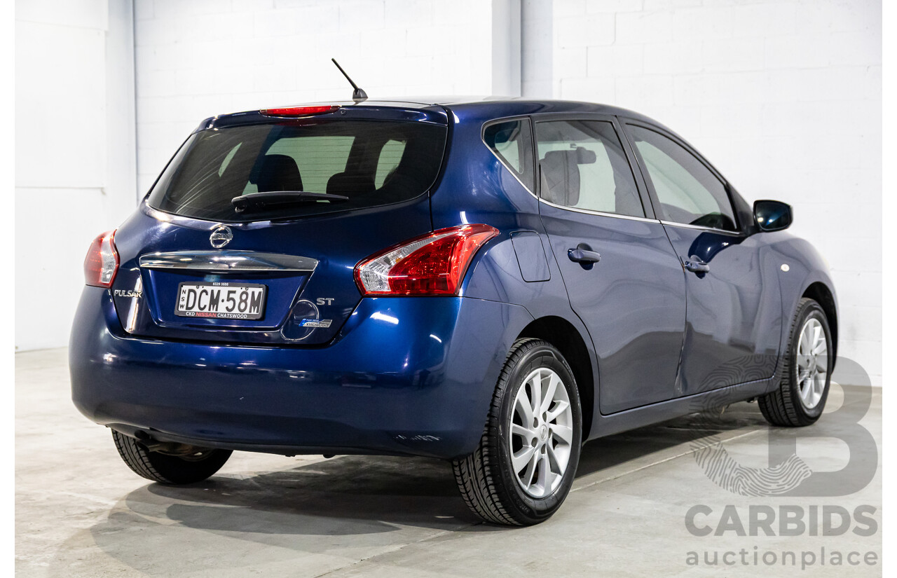10/2015 Nissan Pulsar ST C12 Series 2 5d Hatchback Deep Sapphire Metallic 1.8L