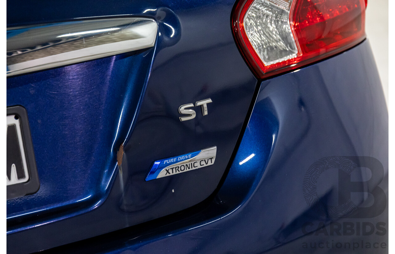 10/2015 Nissan Pulsar ST C12 Series 2 5d Hatchback Deep Sapphire Metallic 1.8L