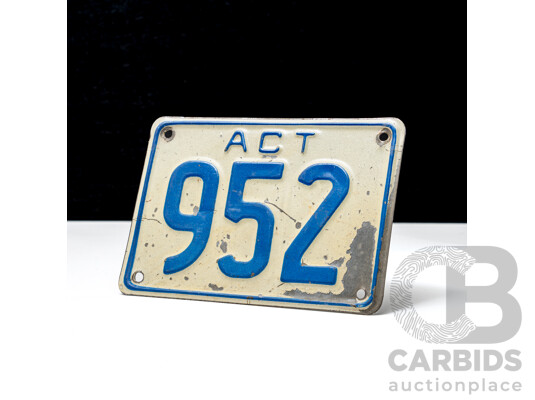 ACT 3 - Digit Motor Vehicle Number Plate - 952