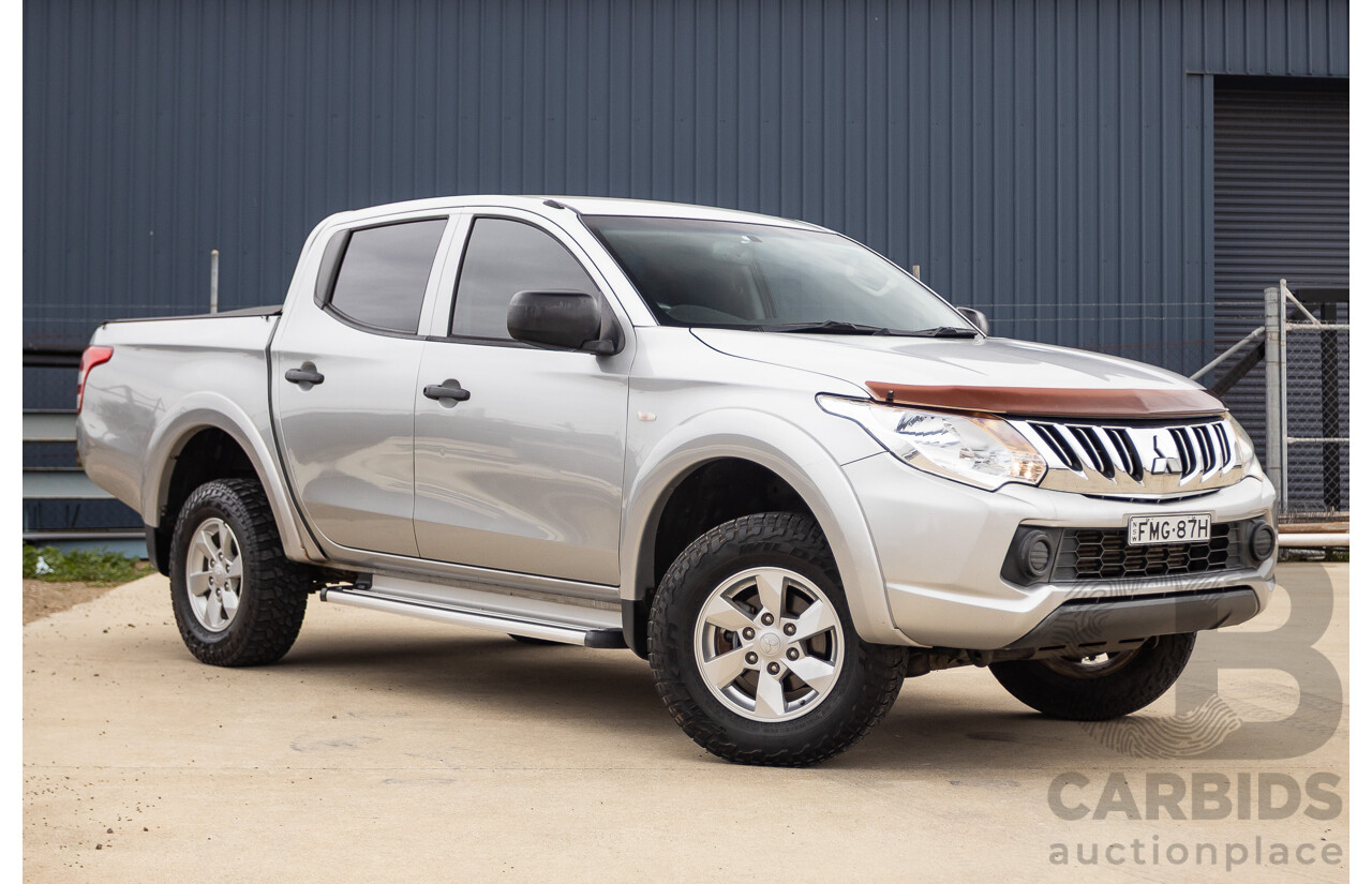 02/2016 Mitsubishi Triton GLX (4x4) MQ MY16 Upgrade Dual Cab Utility Silver Turbo Diesel 2.4L