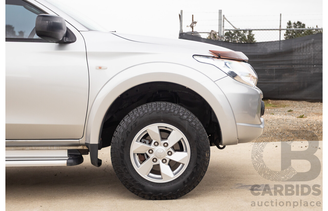 02/2016 Mitsubishi Triton GLX (4x4) MQ MY16 Upgrade Dual Cab Utility Silver Turbo Diesel 2.4L