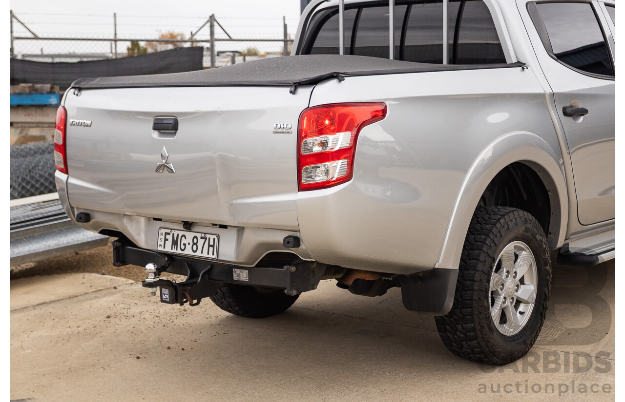 02/2016 Mitsubishi Triton GLX (4x4) MQ MY16 Upgrade Dual Cab Utility Silver Turbo Diesel 2.4L