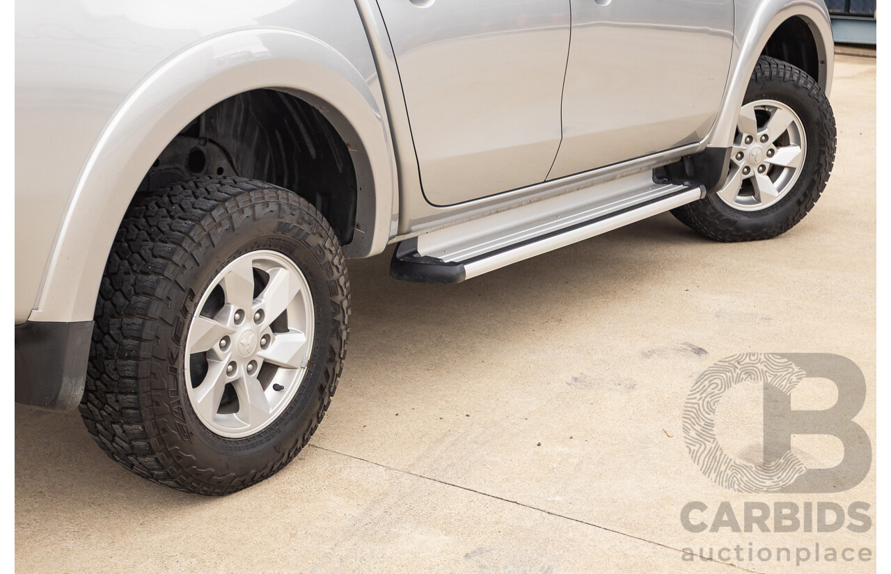 02/2016 Mitsubishi Triton GLX (4x4) MQ MY16 Upgrade Dual Cab Utility Silver Turbo Diesel 2.4L