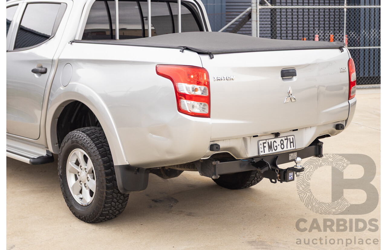 02/2016 Mitsubishi Triton GLX (4x4) MQ MY16 Upgrade Dual Cab Utility Silver Turbo Diesel 2.4L