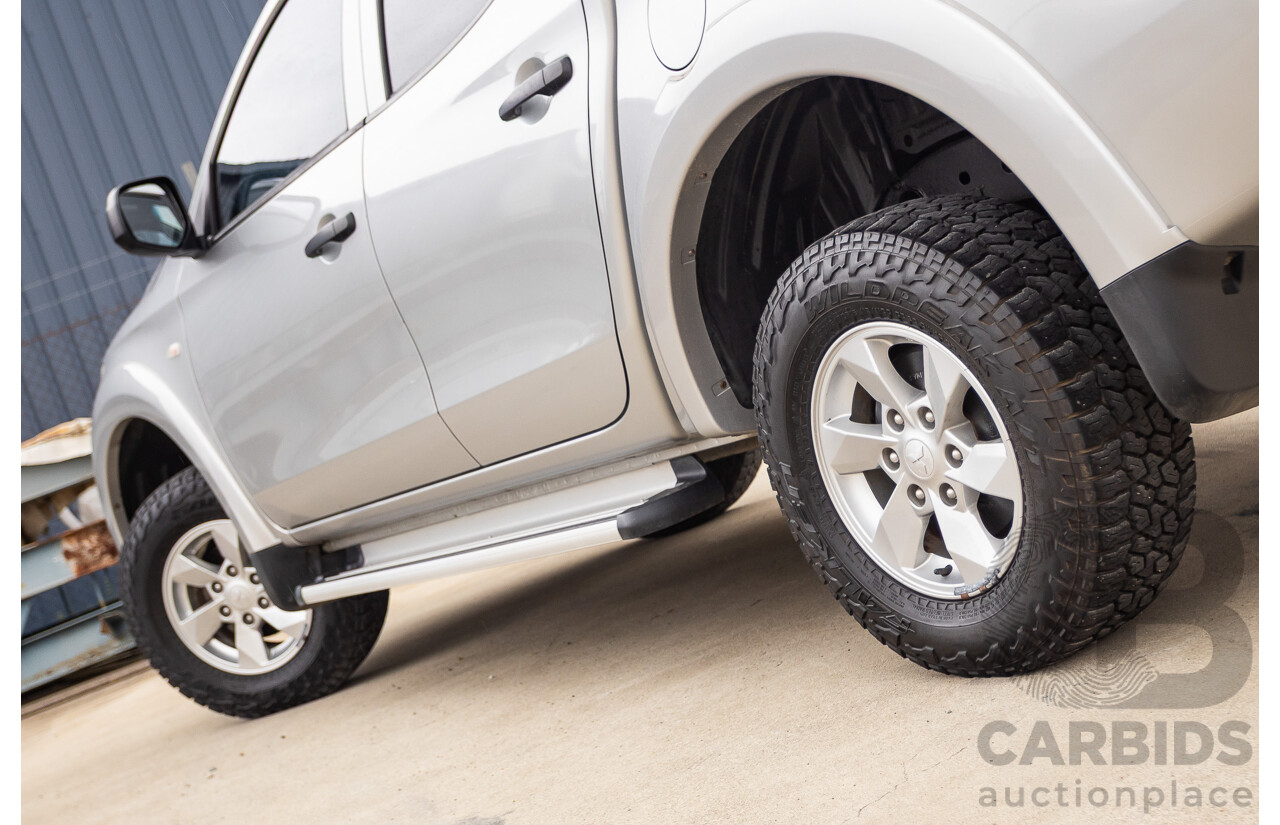 02/2016 Mitsubishi Triton GLX (4x4) MQ MY16 Upgrade Dual Cab Utility Silver Turbo Diesel 2.4L