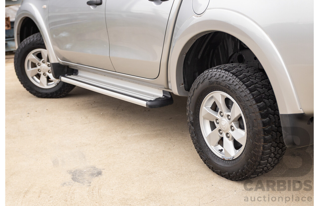 02/2016 Mitsubishi Triton GLX (4x4) MQ MY16 Upgrade Dual Cab Utility Silver Turbo Diesel 2.4L