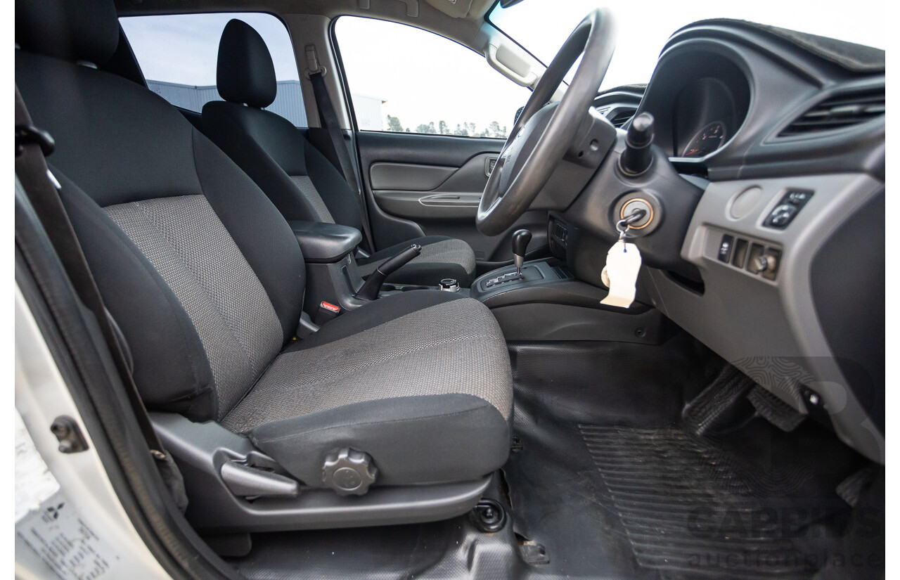 02/2016 Mitsubishi Triton GLX (4x4) MQ MY16 Upgrade Dual Cab Utility Silver Turbo Diesel 2.4L