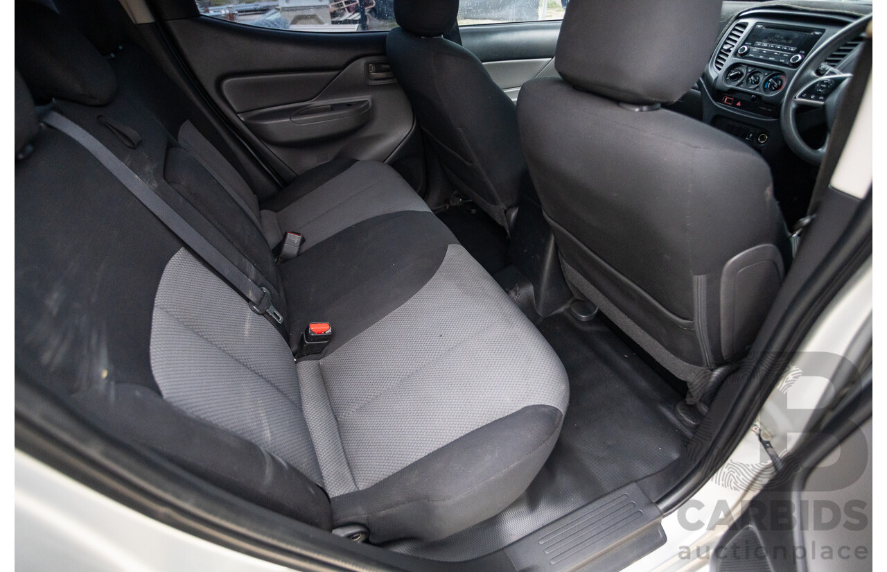 02/2016 Mitsubishi Triton GLX (4x4) MQ MY16 Upgrade Dual Cab Utility Silver Turbo Diesel 2.4L