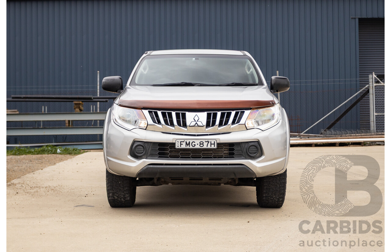 02/2016 Mitsubishi Triton GLX (4x4) MQ MY16 Upgrade Dual Cab Utility Silver Turbo Diesel 2.4L
