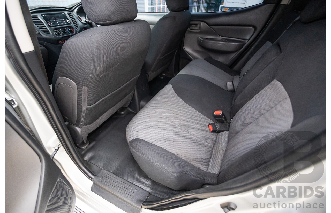 02/2016 Mitsubishi Triton GLX (4x4) MQ MY16 Upgrade Dual Cab Utility Silver Turbo Diesel 2.4L
