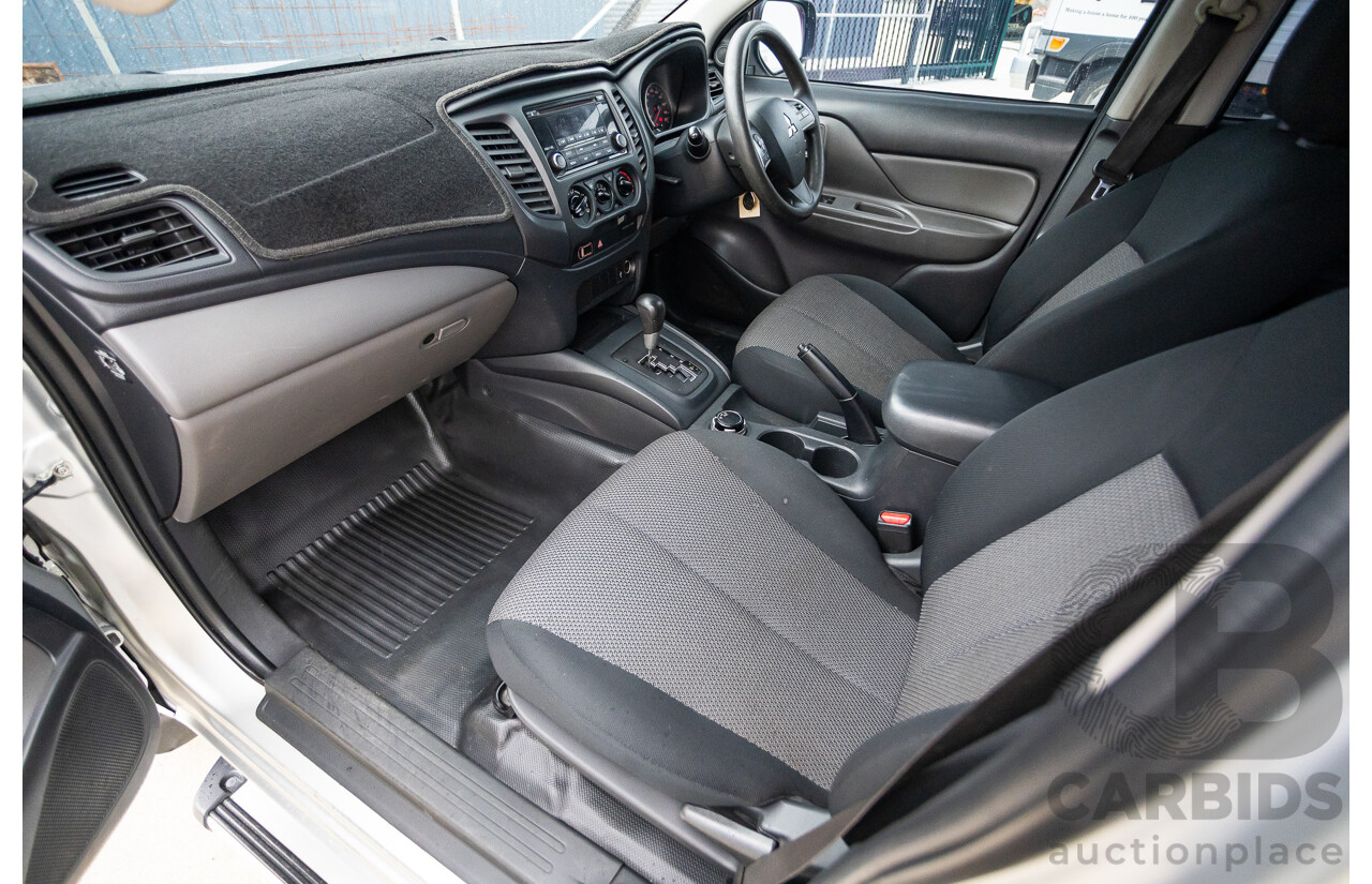 02/2016 Mitsubishi Triton GLX (4x4) MQ MY16 Upgrade Dual Cab Utility Silver Turbo Diesel 2.4L