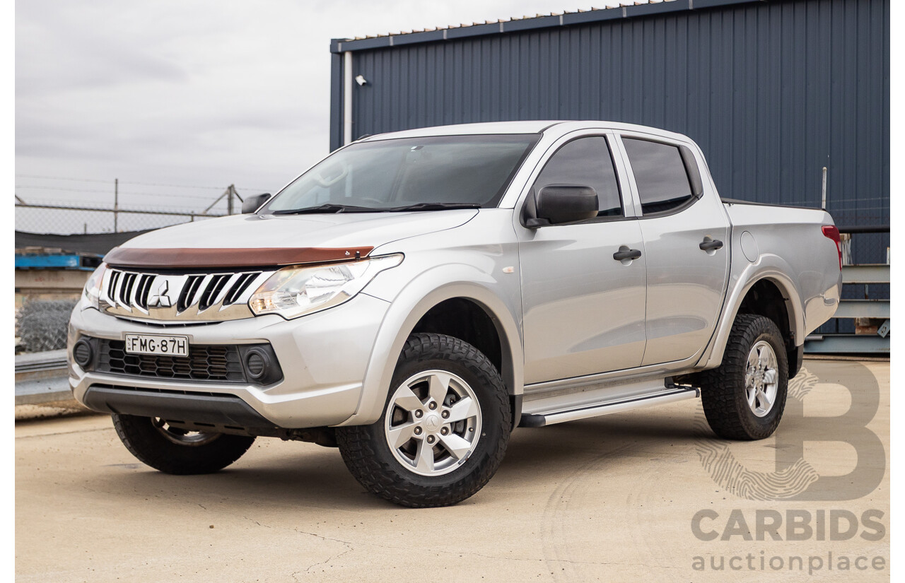 02/2016 Mitsubishi Triton GLX (4x4) MQ MY16 Upgrade Dual Cab Utility Silver Turbo Diesel 2.4L