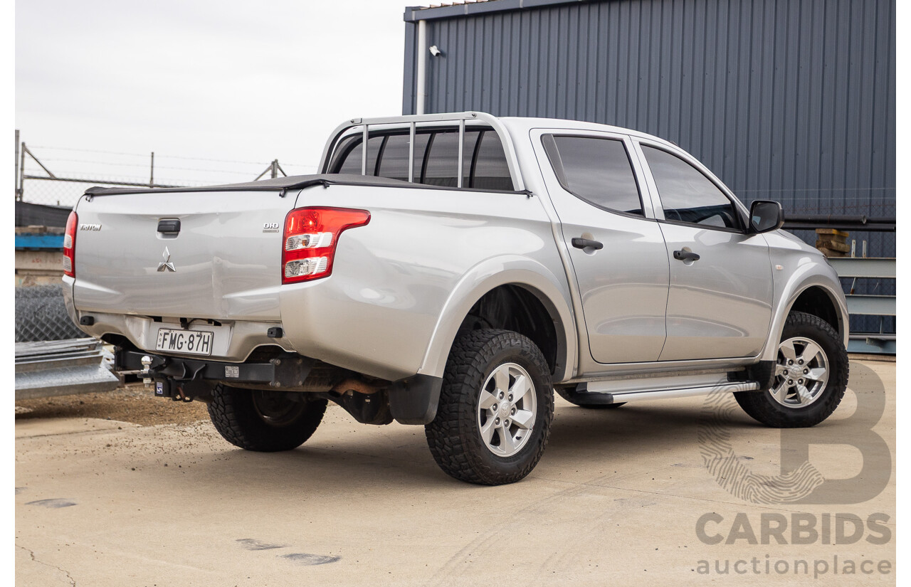 02/2016 Mitsubishi Triton GLX (4x4) MQ MY16 Upgrade Dual Cab Utility Silver Turbo Diesel 2.4L