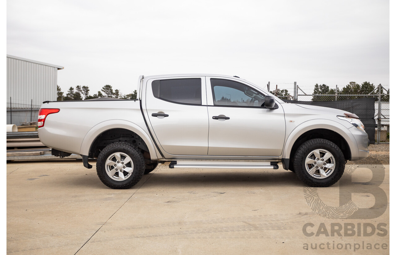 02/2016 Mitsubishi Triton GLX (4x4) MQ MY16 Upgrade Dual Cab Utility Silver Turbo Diesel 2.4L