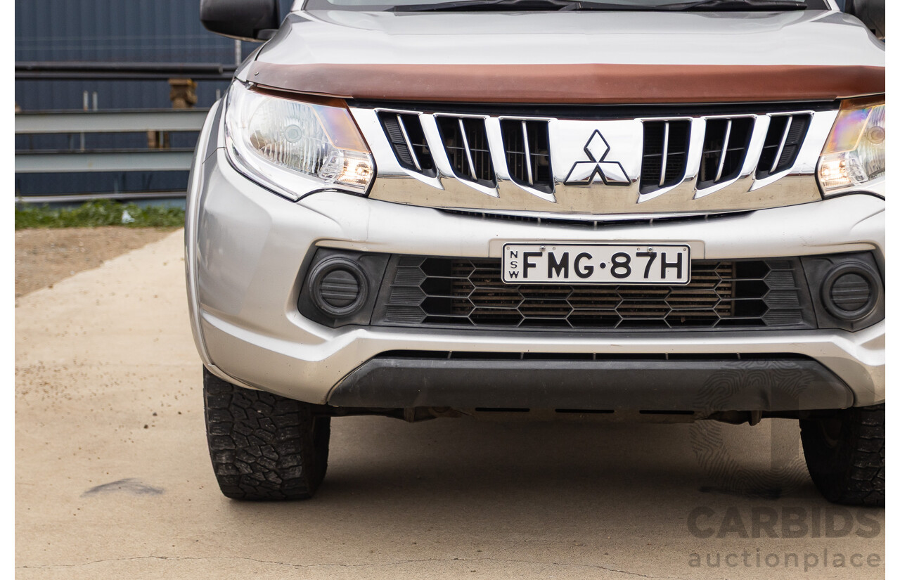 02/2016 Mitsubishi Triton GLX (4x4) MQ MY16 Upgrade Dual Cab Utility Silver Turbo Diesel 2.4L