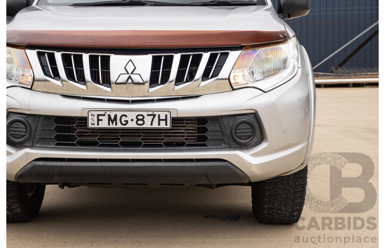 02/2016 Mitsubishi Triton GLX (4x4) MQ MY16 Upgrade Dual Cab Utility Silver Turbo Diesel 2.4L