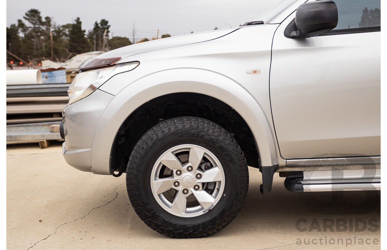02/2016 Mitsubishi Triton GLX (4x4) MQ MY16 Upgrade Dual Cab Utility Silver Turbo Diesel 2.4L