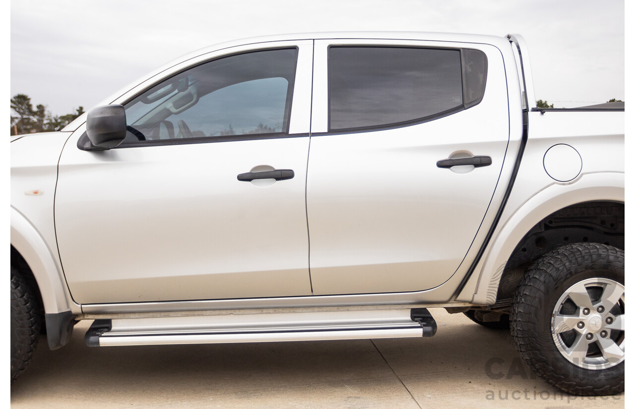 02/2016 Mitsubishi Triton GLX (4x4) MQ MY16 Upgrade Dual Cab Utility Silver Turbo Diesel 2.4L