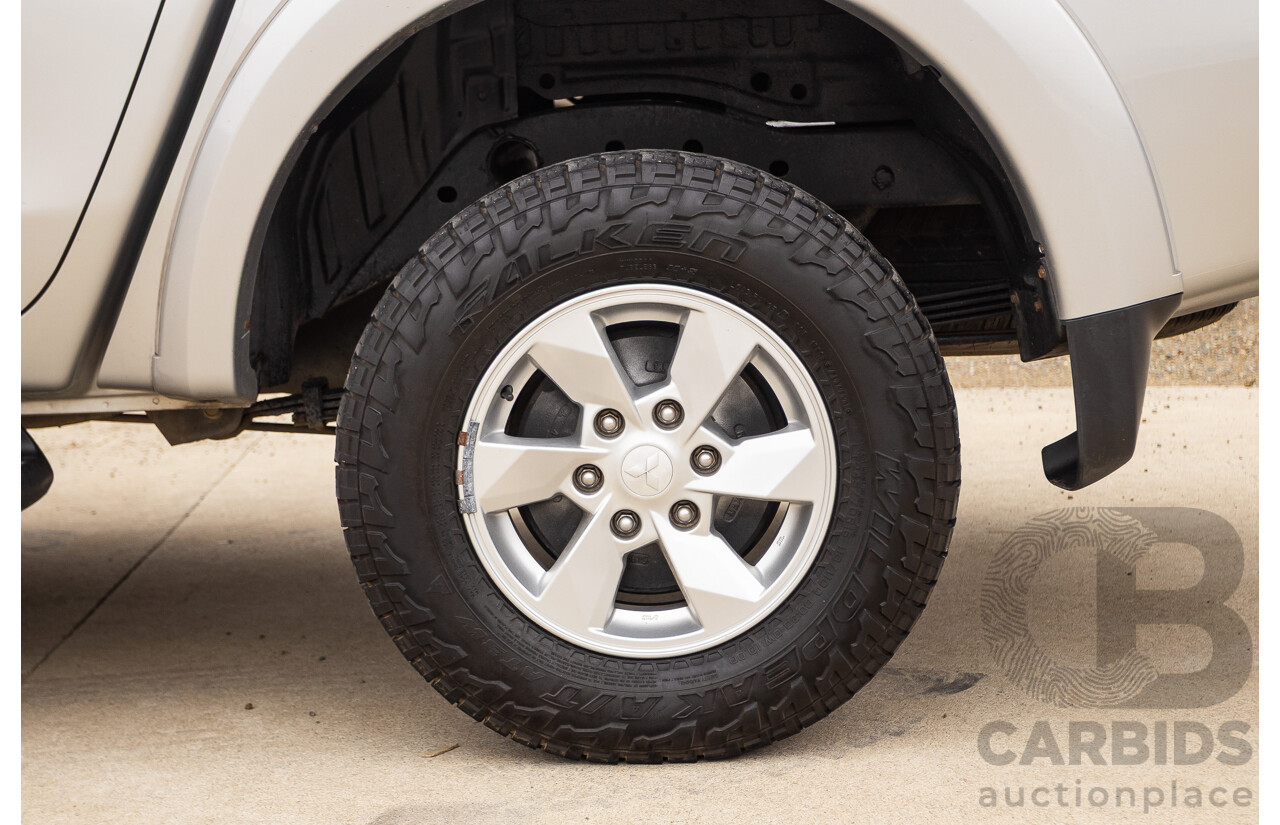 02/2016 Mitsubishi Triton GLX (4x4) MQ MY16 Upgrade Dual Cab Utility Silver Turbo Diesel 2.4L