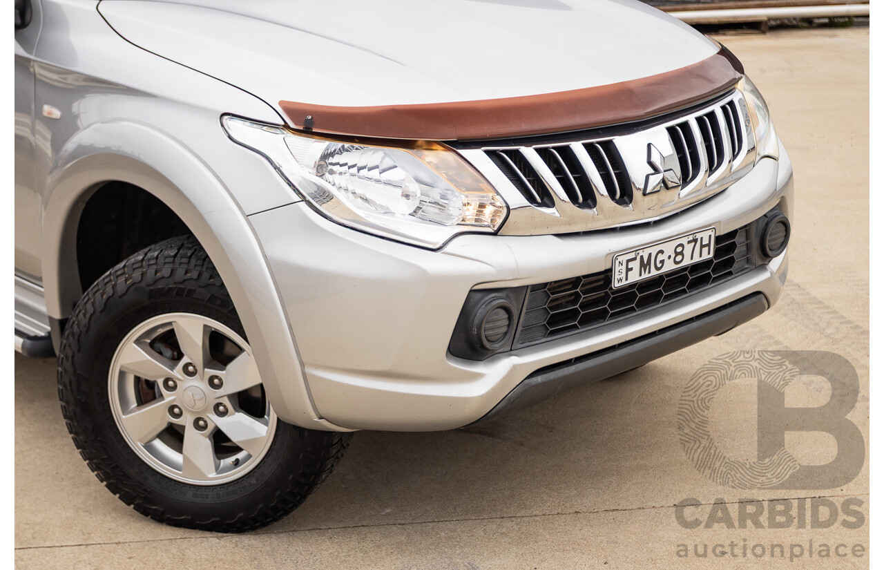 02/2016 Mitsubishi Triton GLX (4x4) MQ MY16 Upgrade Dual Cab Utility Silver Turbo Diesel 2.4L