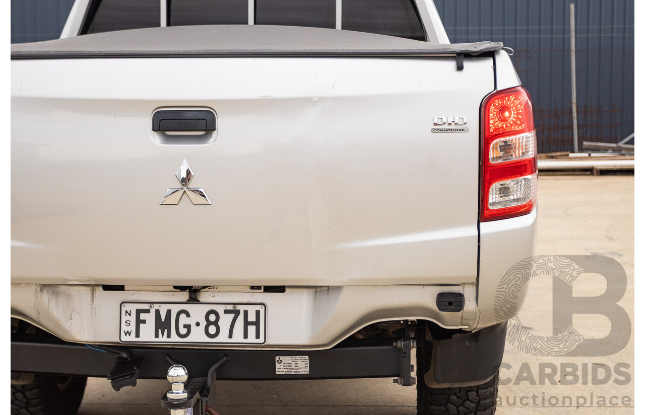 02/2016 Mitsubishi Triton GLX (4x4) MQ MY16 Upgrade Dual Cab Utility Silver Turbo Diesel 2.4L