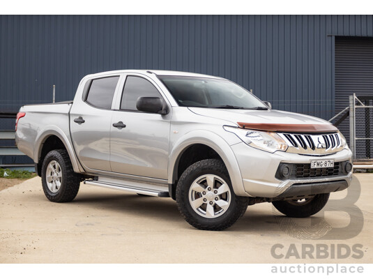 02/2016 Mitsubishi Triton GLX (4x4) MQ MY16 Upgrade Dual Cab Utility Silver Turbo Diesel 2.4L
