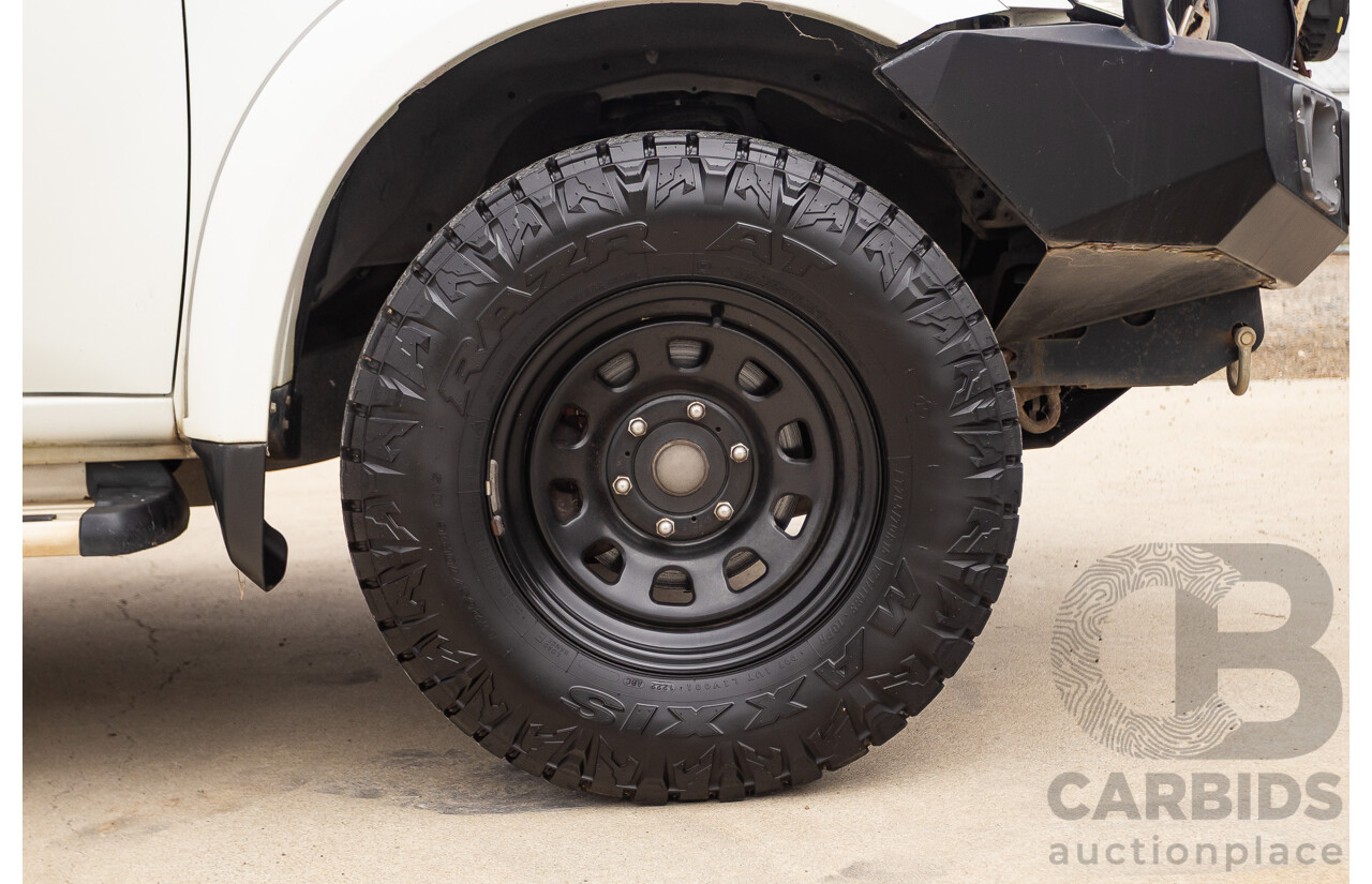 9/2014 Mitsubishi Triton GLX (4x4) MN MY14 UPDATE Double Cab Utility White Turbo Diesel 2.5L