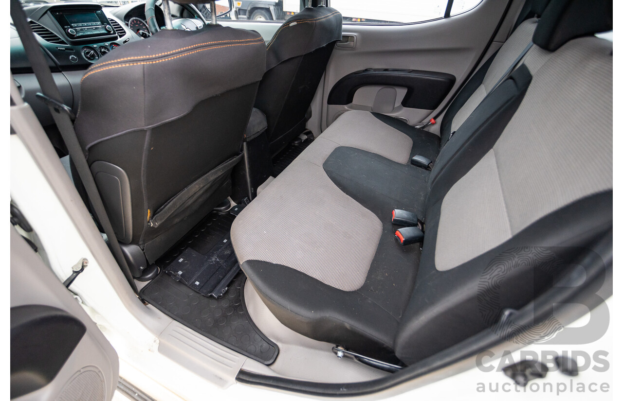 9/2014 Mitsubishi Triton GLX (4x4) MN MY14 UPDATE Double Cab Utility White Turbo Diesel 2.5L