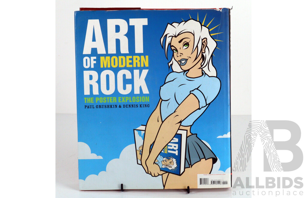 Art of Modern Rock, the Poster Explosion, P Grushkin & D King, Chronicle Books, 2004, Hardcover with Dust Jacket