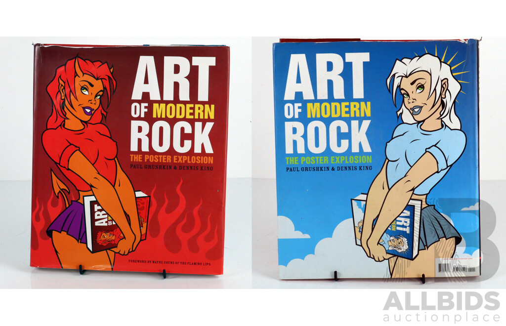 Art of Modern Rock, the Poster Explosion, P Grushkin & D King, Chronicle Books, 2004, Hardcover with Dust Jacket