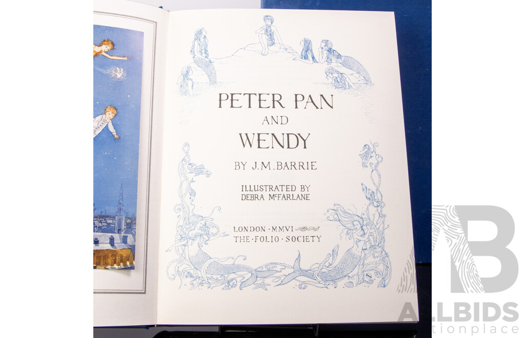 Peter Pan and Wendy, J M Barrie, Illustrated by Debra McFarlane, Folio Society, 2007, Hardcover in Slip Case
