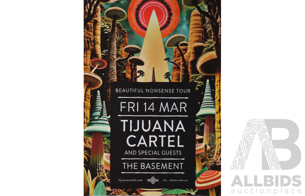 Collection Original Local Australian and International Band Touring Posters Including the Mark of Cain, Tex Perkins, Tijuana Cartel and More