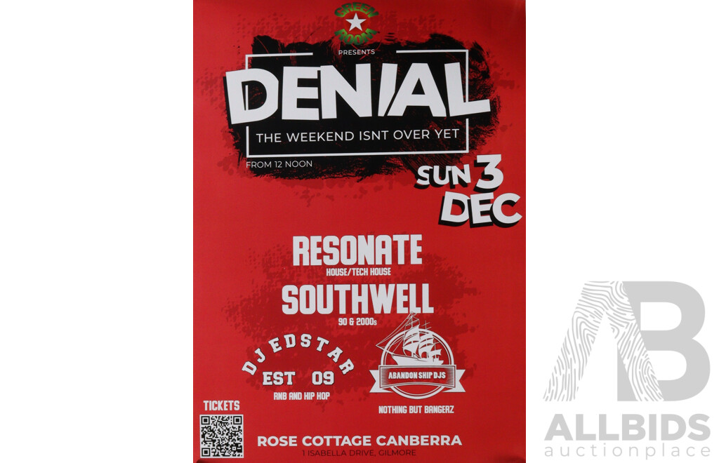 Collection Original Local Australian and International Band Touring Posters Including the Mark of Cain, Tex Perkins, Tijuana Cartel and More