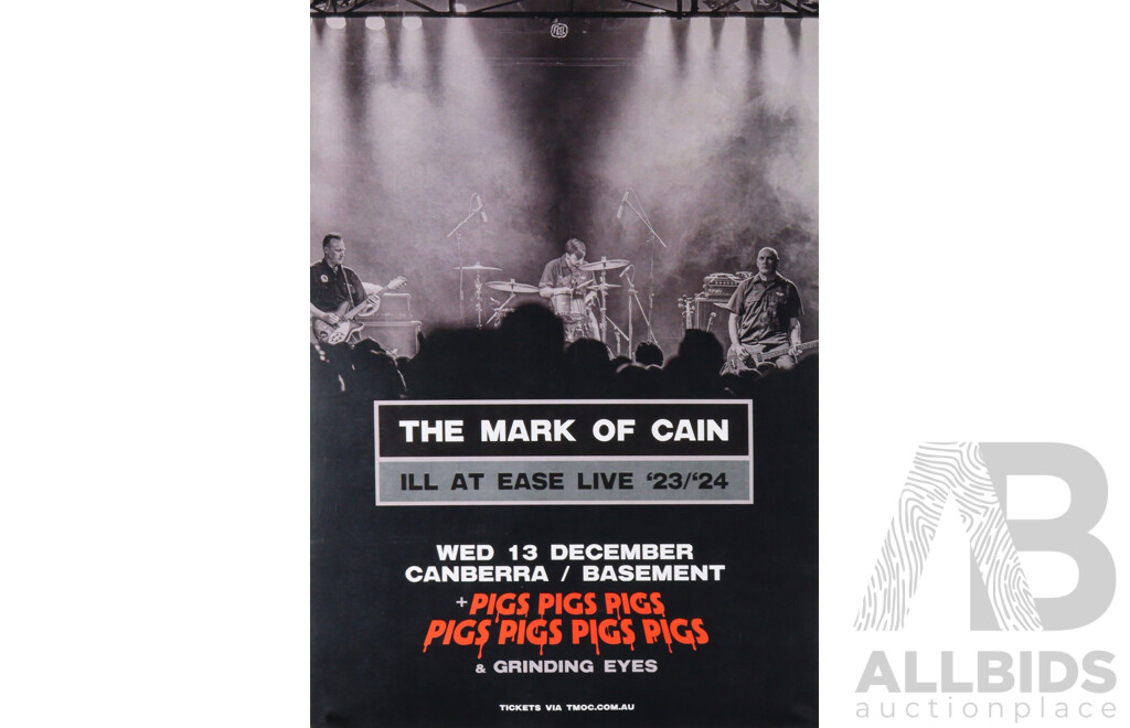 Collection Original Local Australian and International Band Touring Posters Including the Mark of Cain, Tex Perkins, Tijuana Cartel and More