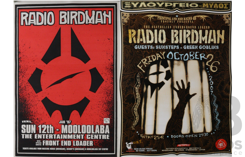 Two Original Local Australian Radio Birdman Touring Posters
