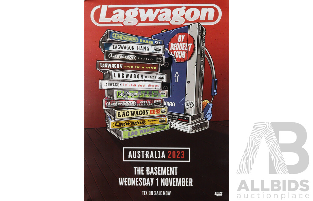 Two Original Lagwagon Touring Posters Along with Larger Motorhead Poster