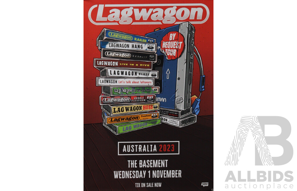 Two Original Lagwagon Touring Posters Along with Larger Motorhead Poster