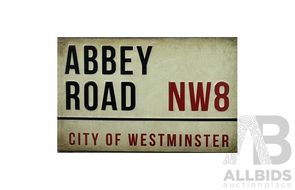 Abbey Road, NW8, City of Westminster, Reproduction Metal Sign, 33 x 50 cm