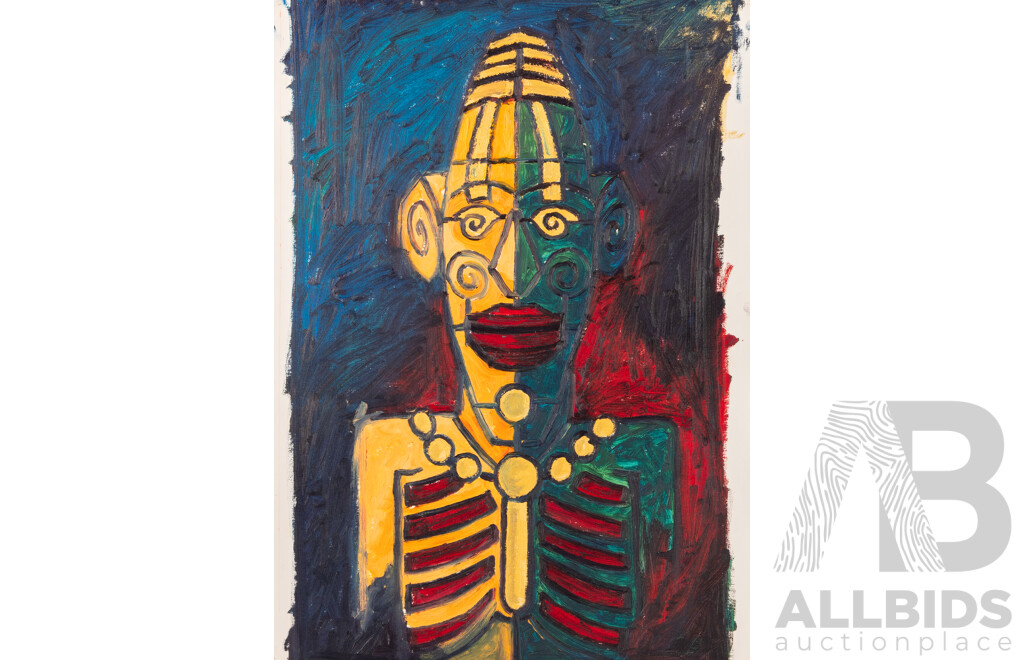 Francois (20th Century, c1990s-2005), Happy Haito I,II & III, Tribal Studies (x6), Da Luvva Da Life & Portrait for Danny, Eleven Uniquely Original Works, Pastel & Oils on Card, 76 x 57 cm (largest) (11)