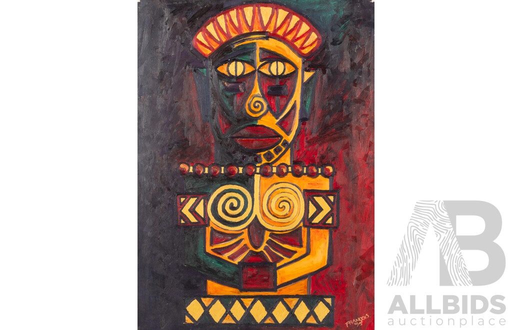 Francois (20th Century, c1990s-2005), Happy Haito I,II & III, Tribal Studies (x6), Da Luvva Da Life & Portrait for Danny, Eleven Uniquely Original Works, Pastel & Oils on Card, 76 x 57 cm (largest) (11)
