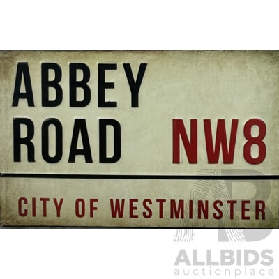 Abbey Road, NW8, City of Westminster, Reproduction Metal Sign, 33 x 50 cm