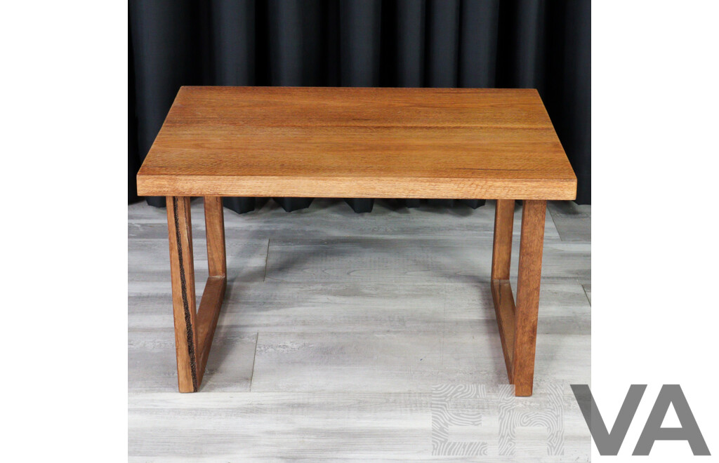 Square Line Hardwood Side Table