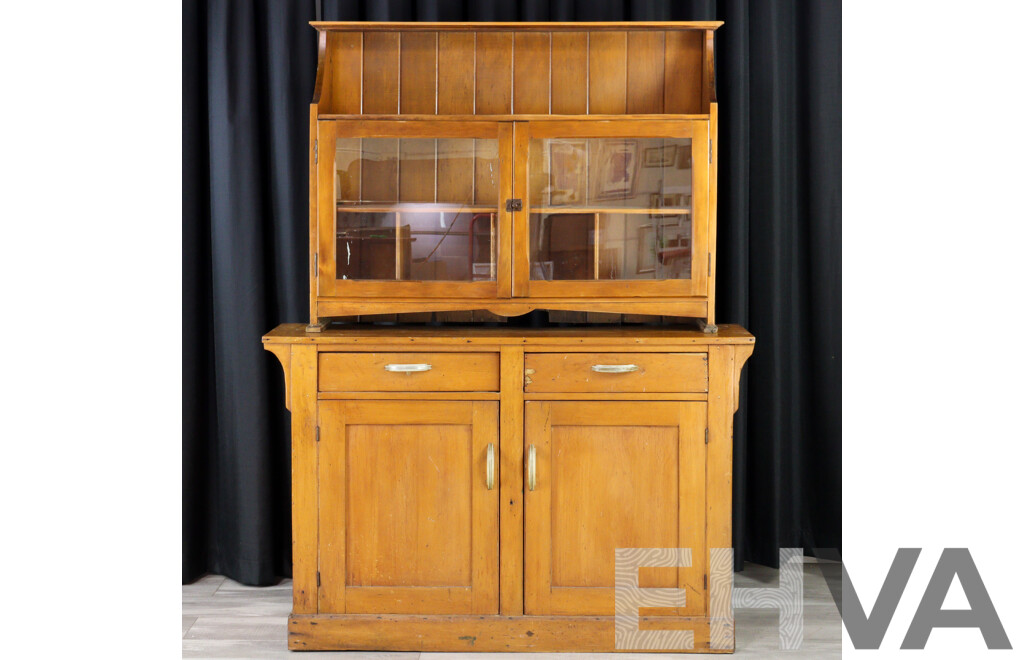 Vintage Pine Buffet and Hutch