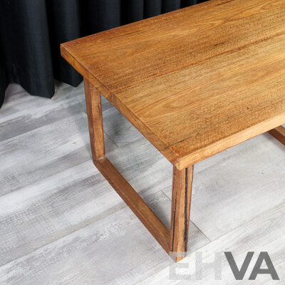 Square Line Hardwood Side Table
